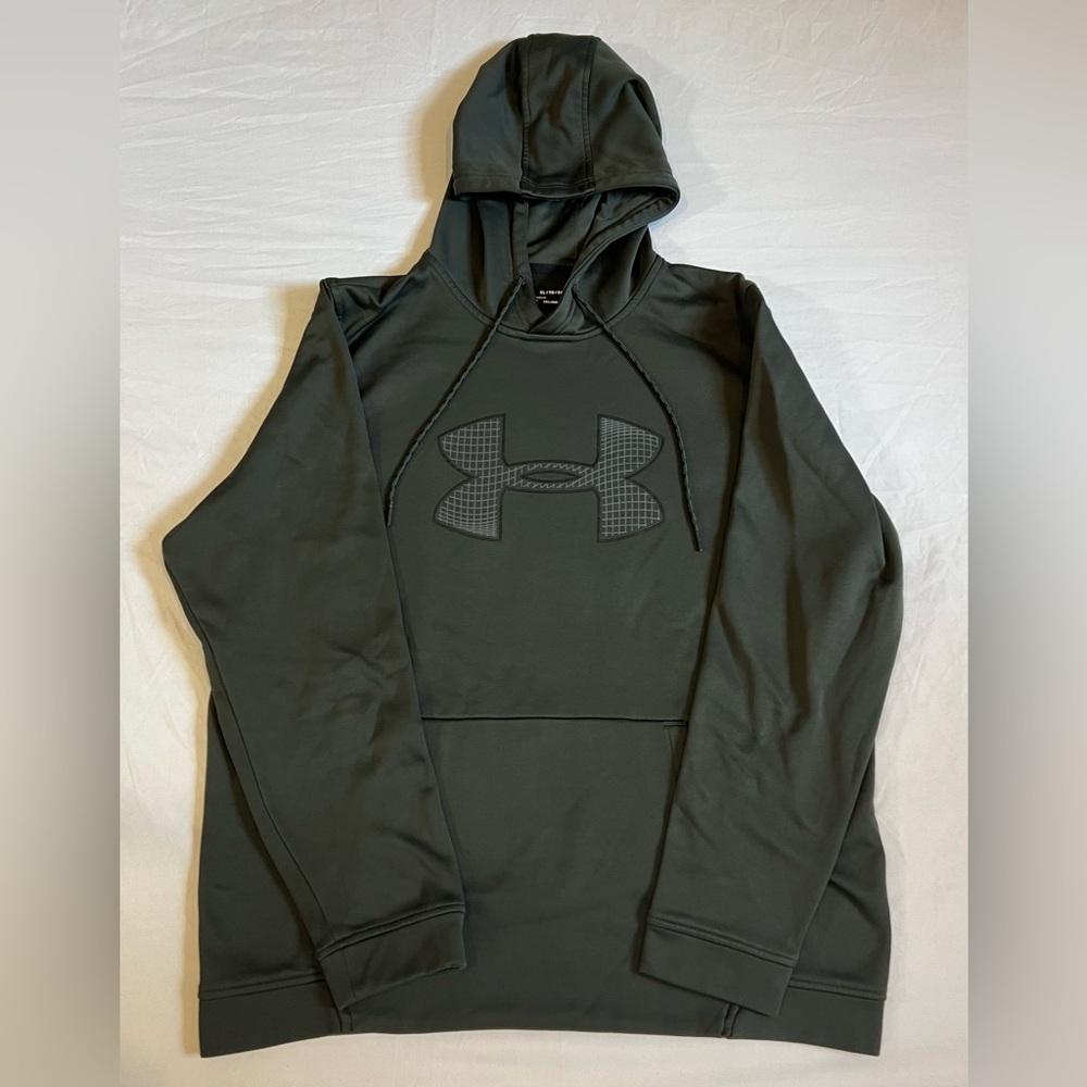 Under Armour Coldgear Logo Hoodie, Men’s XL, Olive Green - Very Nice LN!